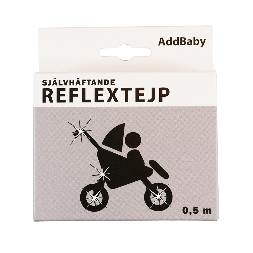 Addbaby Reflekterende tape 0,5m Svart