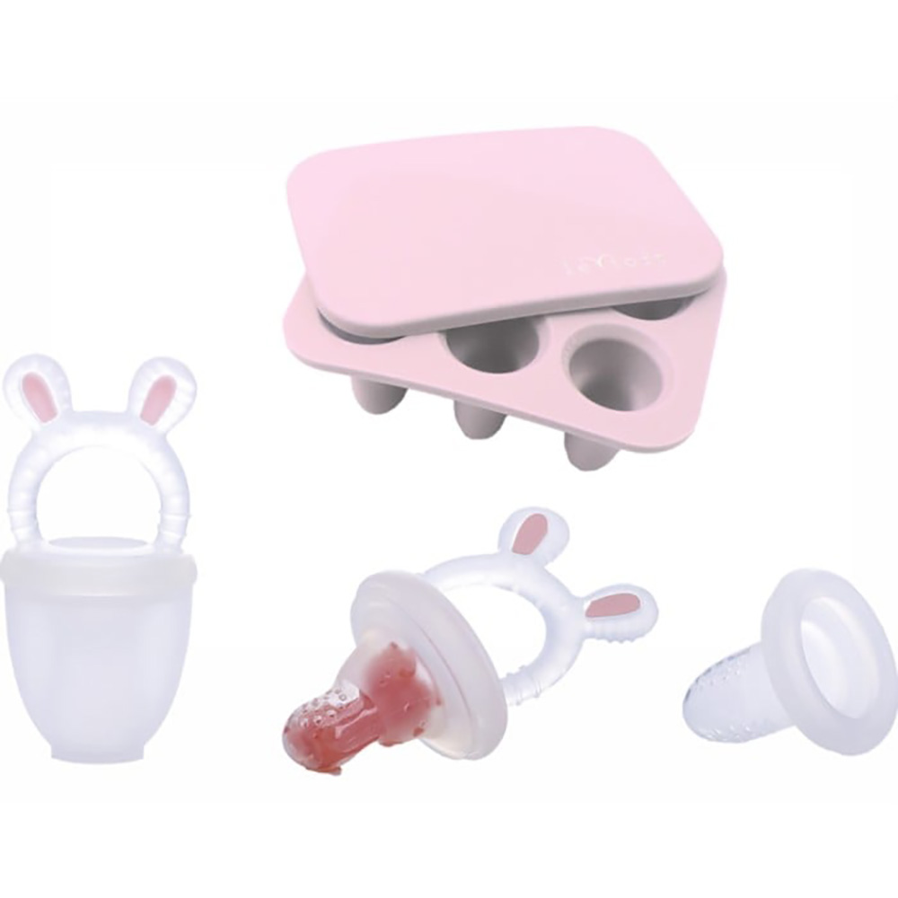 Tiny Tot Fruktsmokk med Mini Frysebrett - Rosa