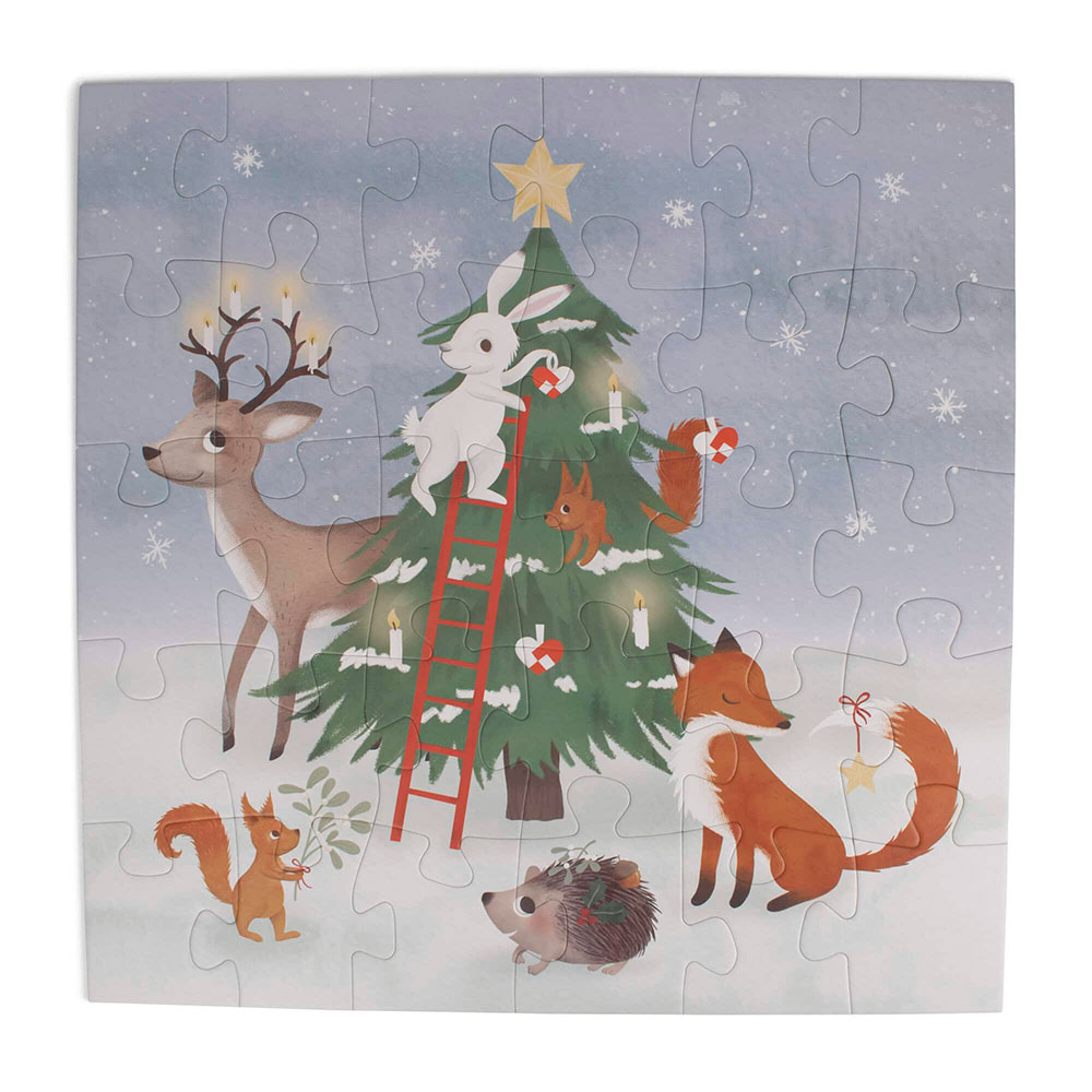 Filibabba 30-delers puslespill (45x45 cm) Fantastiske Vinterskogvenner