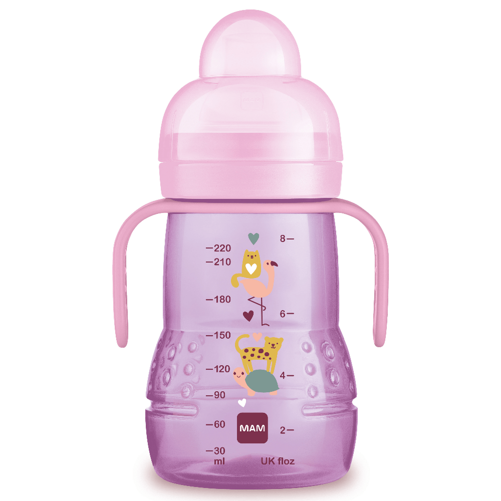 MAM Trainer Baby Bottle Pink
