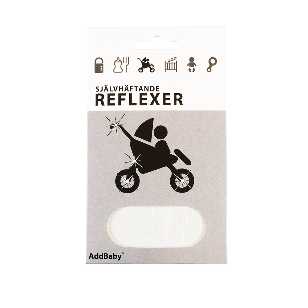 Addbaby reflekterende klistremerker sølv