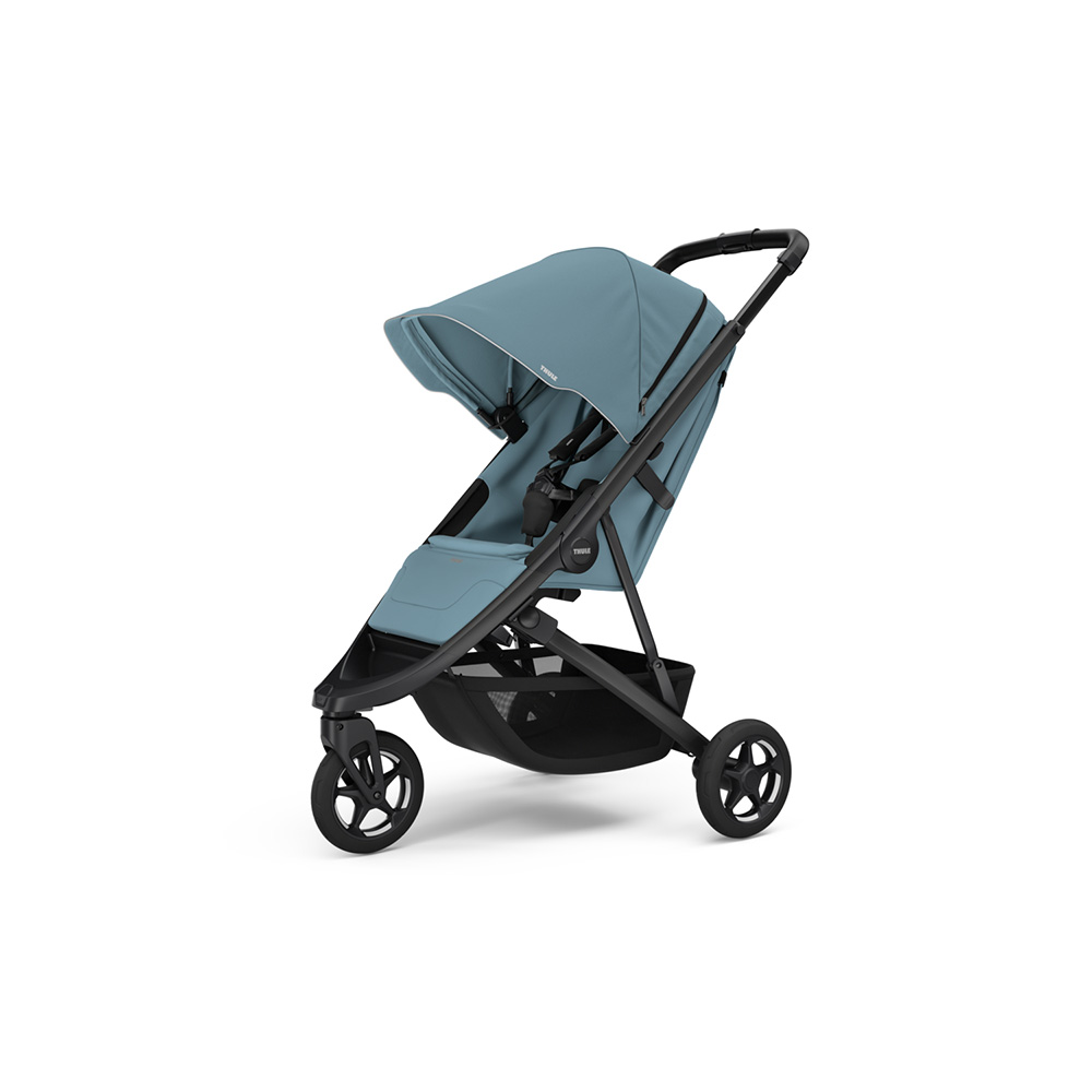 Thule Spring 2 Barnevogn Mid Blue on Black