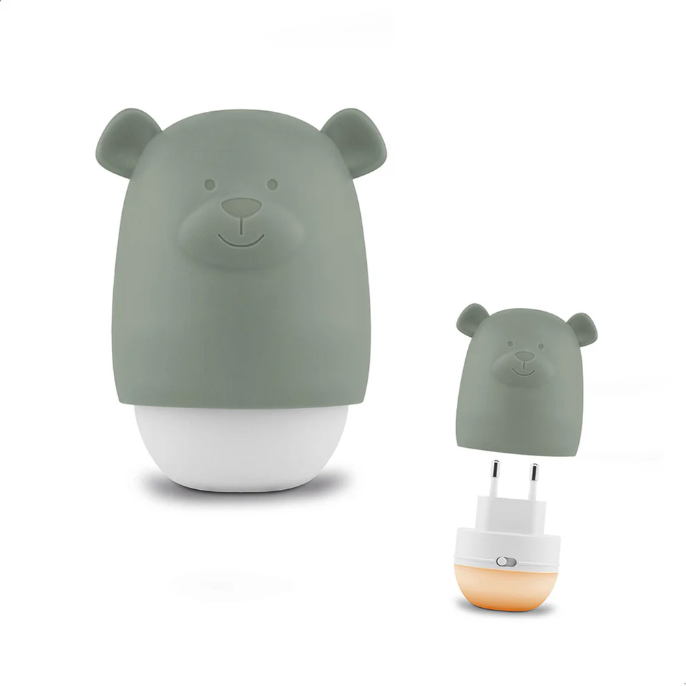Zazu Benny the Bear Night Light - Sage