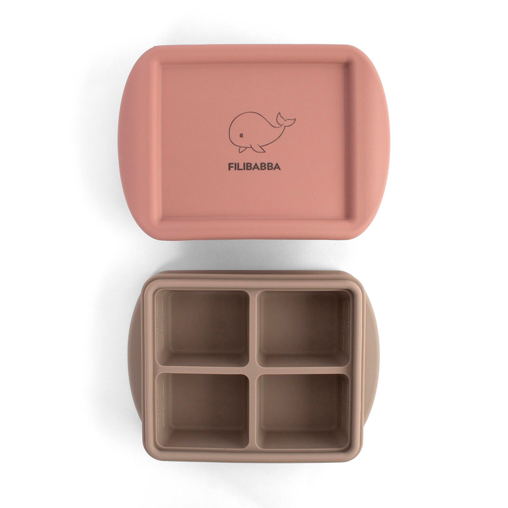Filibabba silikon frysebrett 4x65 ml 2-pak Rose Mix