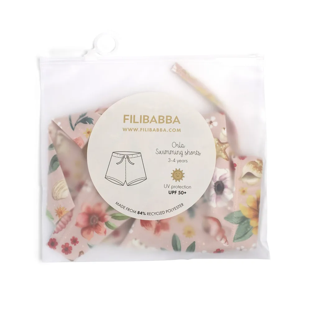Filibabba Orla Badeshorts 3-4 år - Ocean Blossom