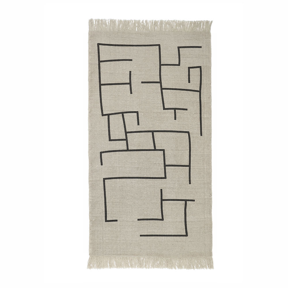 Kids Concept teppe geometrisk grå 90x130 cm 
