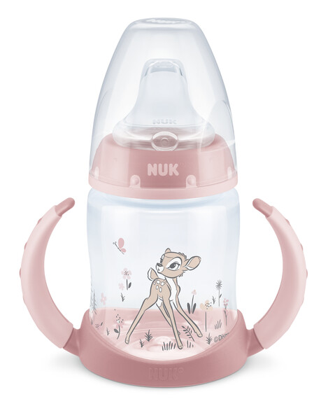 NUK Learner 150 ml Bambi er en sølfri drikkekopp
