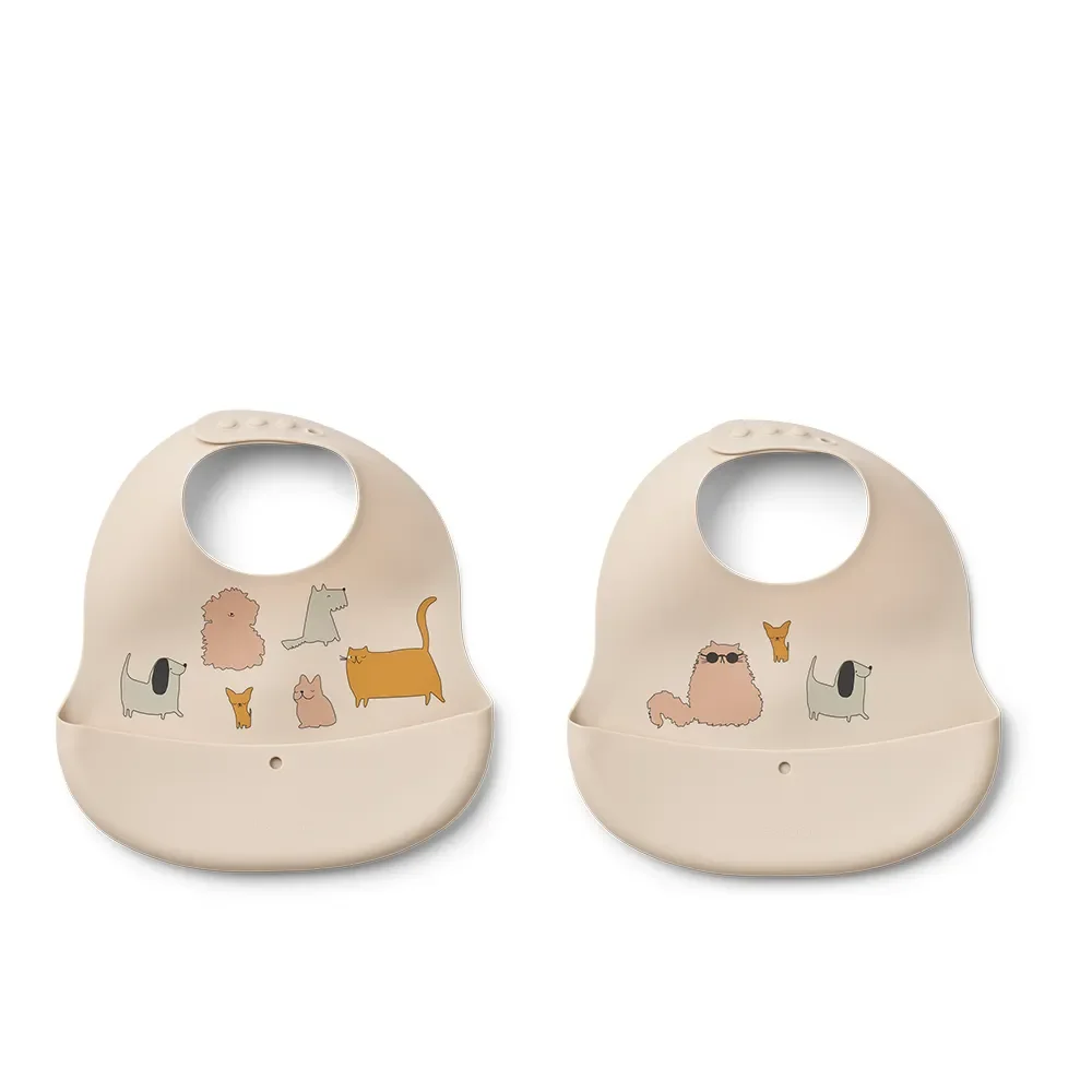 Liewood Ember Smekke 2-pack Cats and Dogs / Sandy