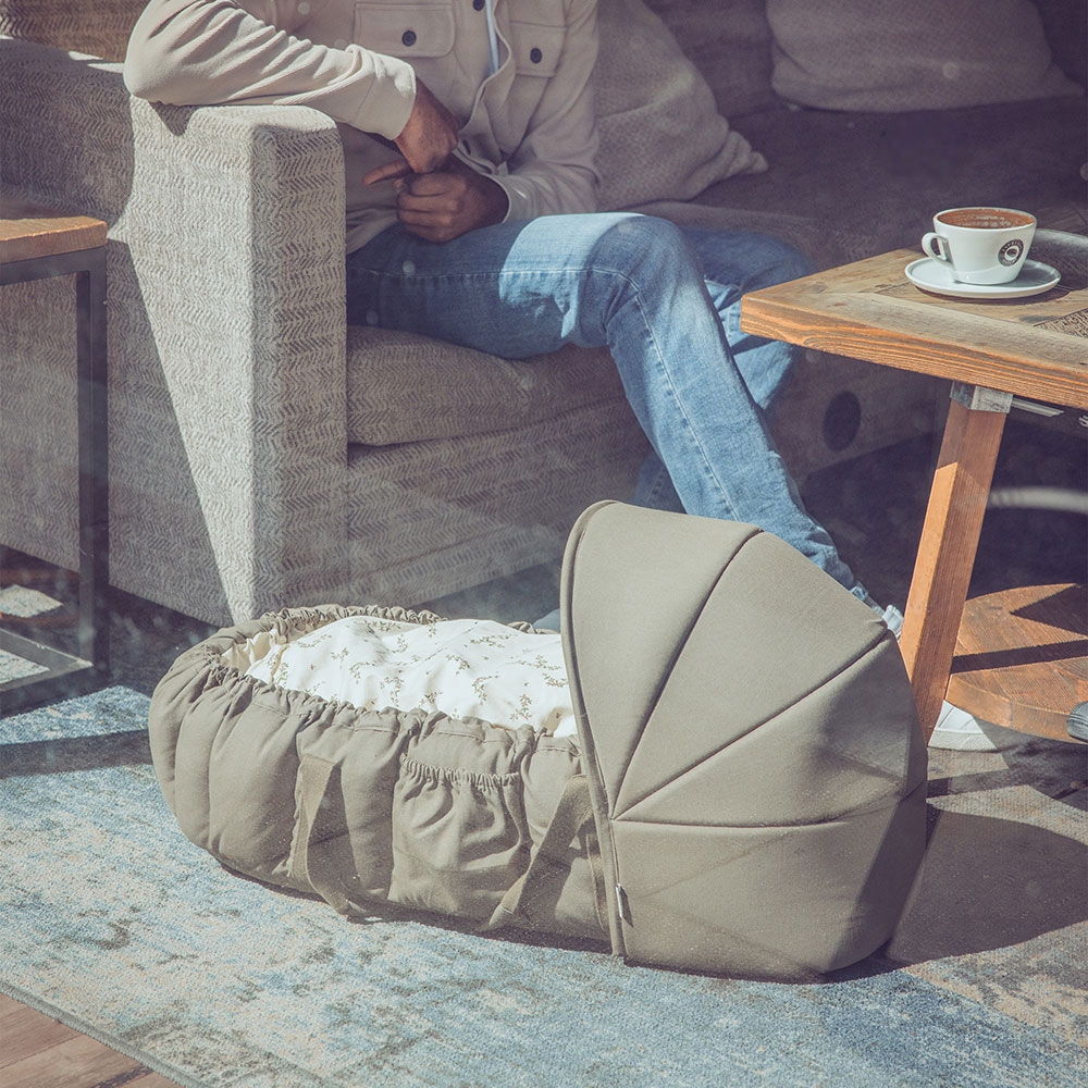 Sebra solskjerm til 3-i-1 Babynest dark olive