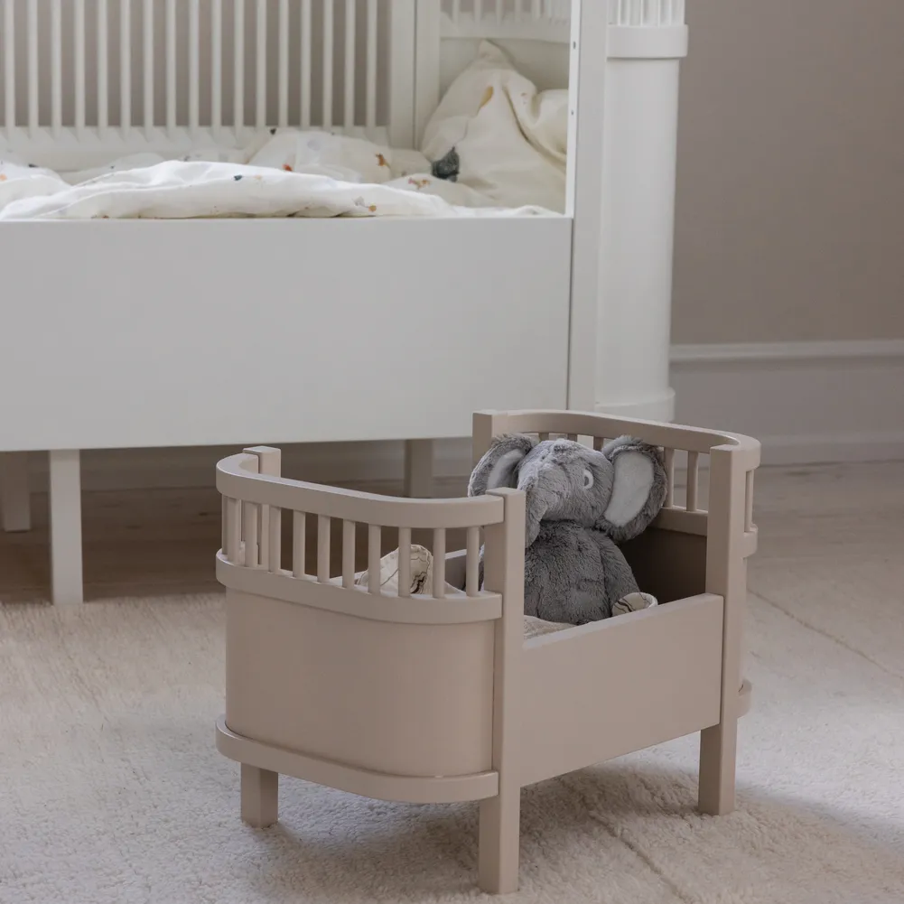 Sebra dukkeseng med madrass Birchbark rose