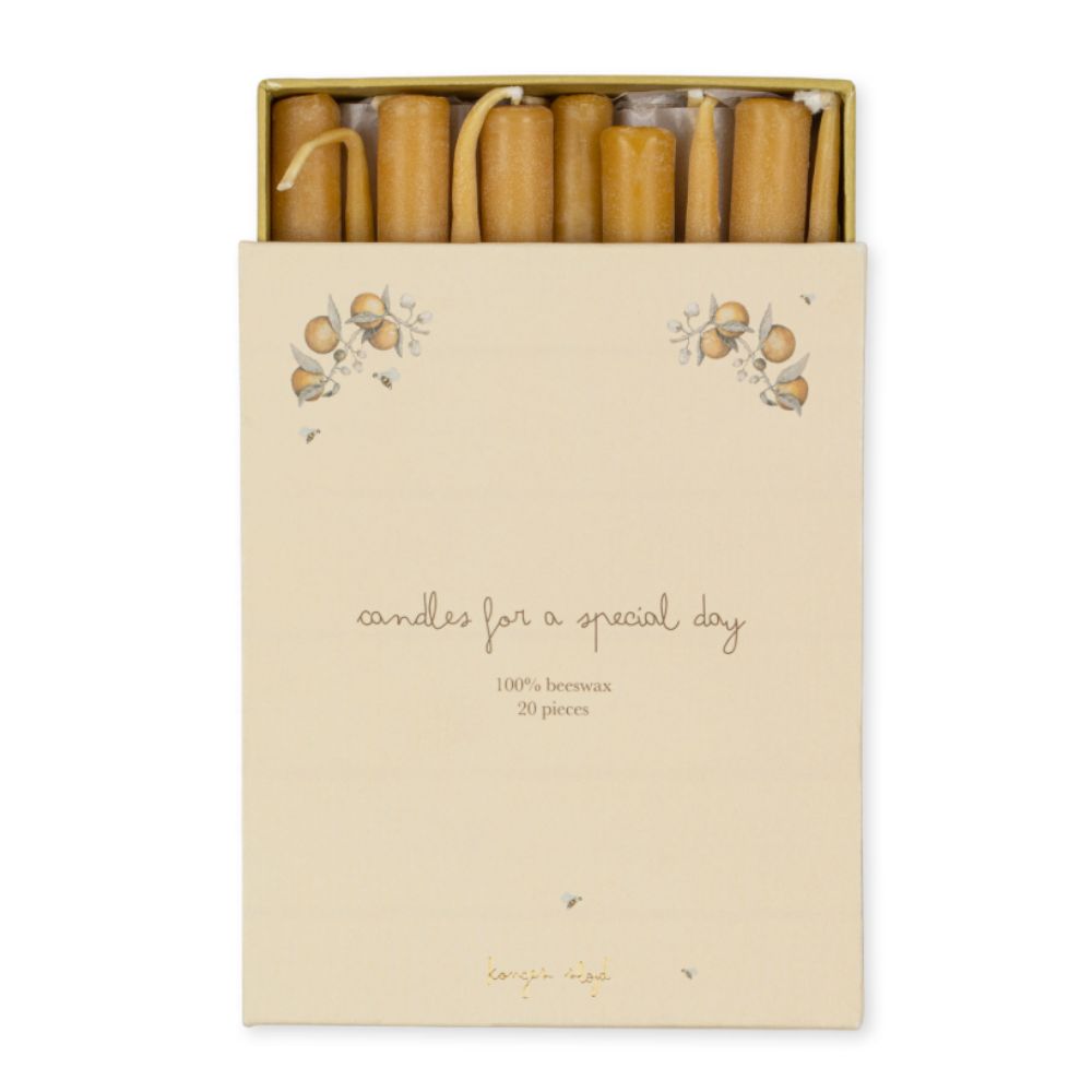 Konges Sløjd 20 Pack Birthday Train Candles Nature