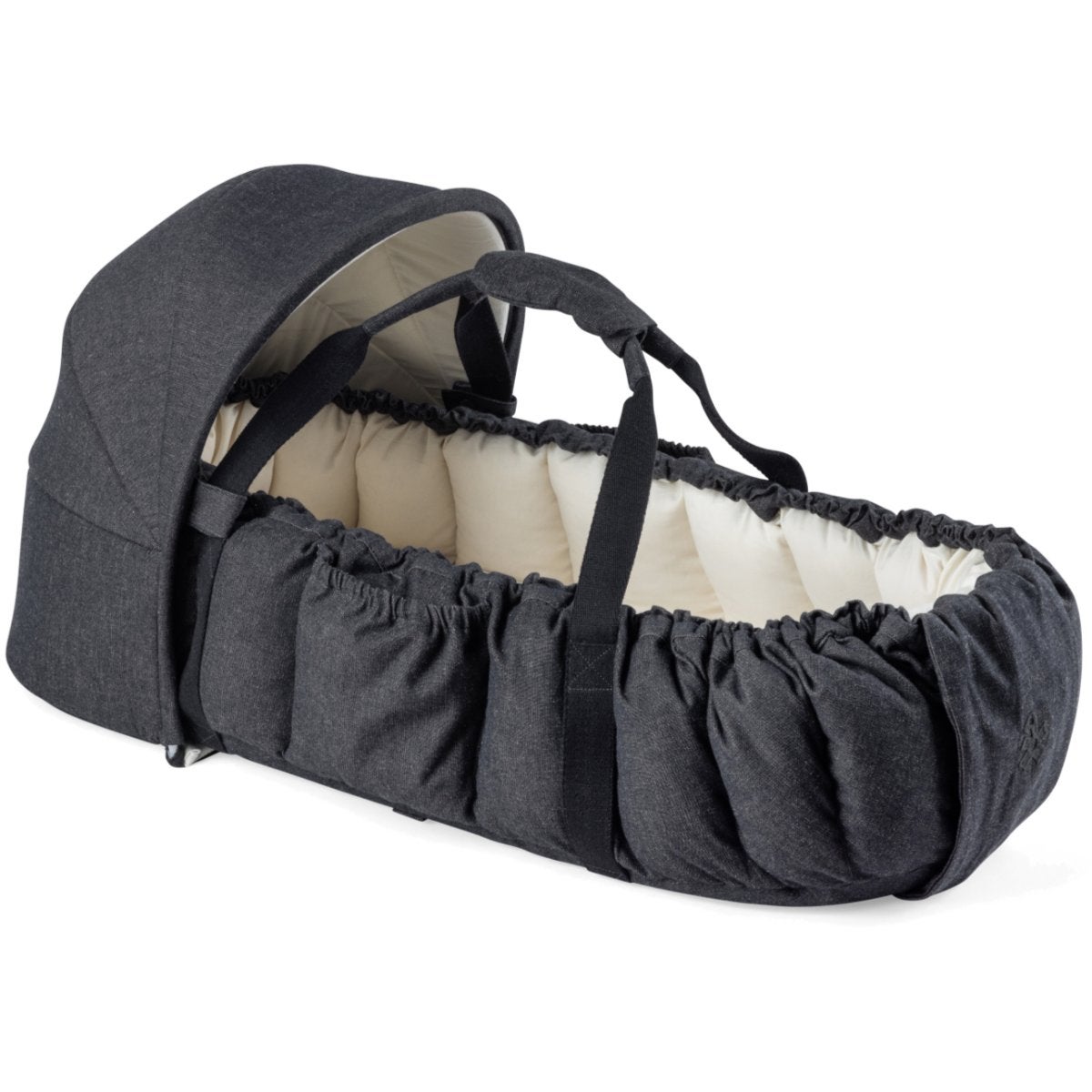 Sebra Babynest 3-i-1 med kalesje dark grey melange