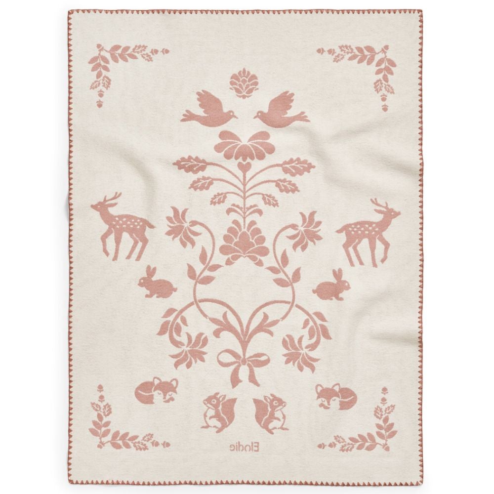 Elodie Details Jacquardpledd Mullberry Pink