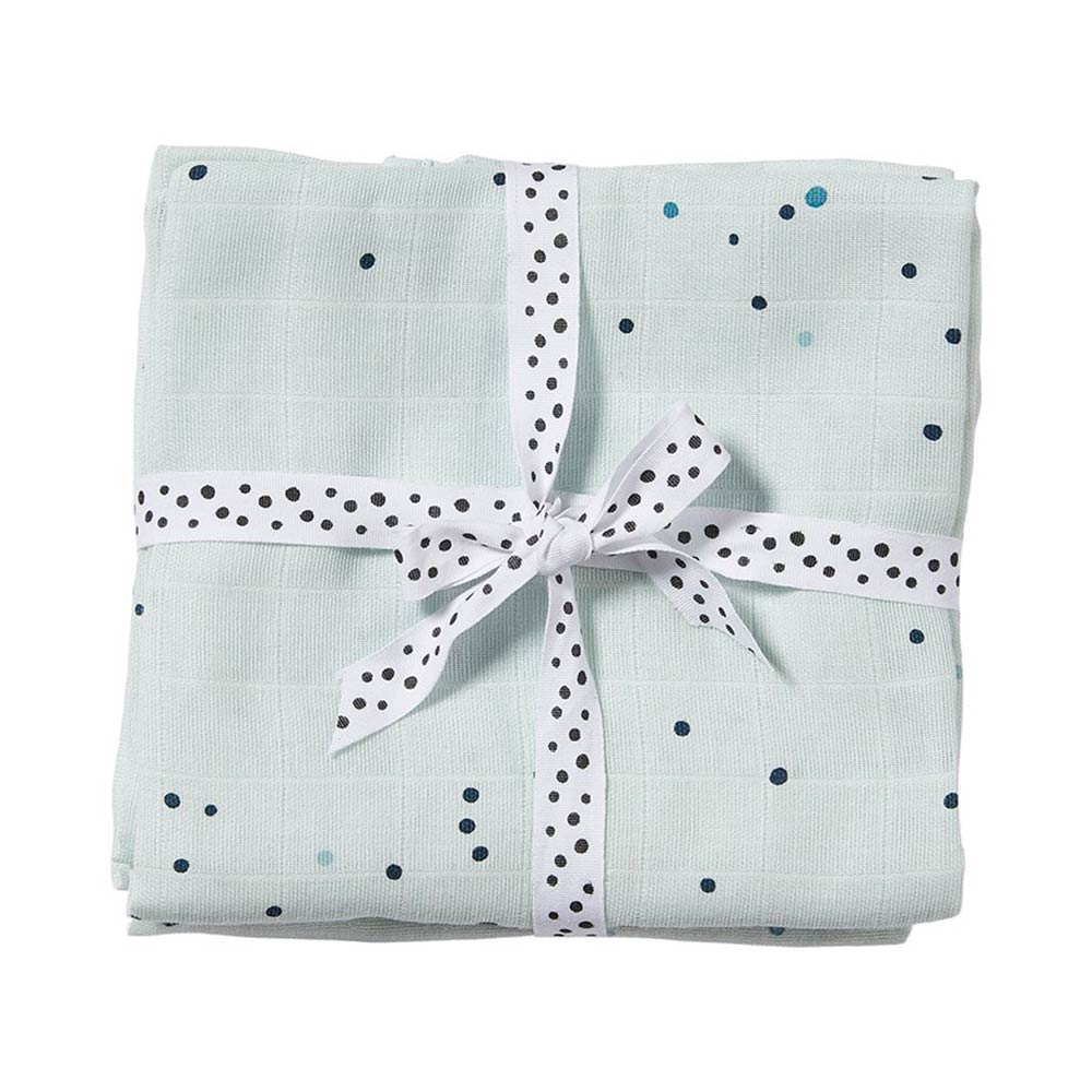 Done by Deer swaddle 2-pakning tepper Dreamy dots Blue