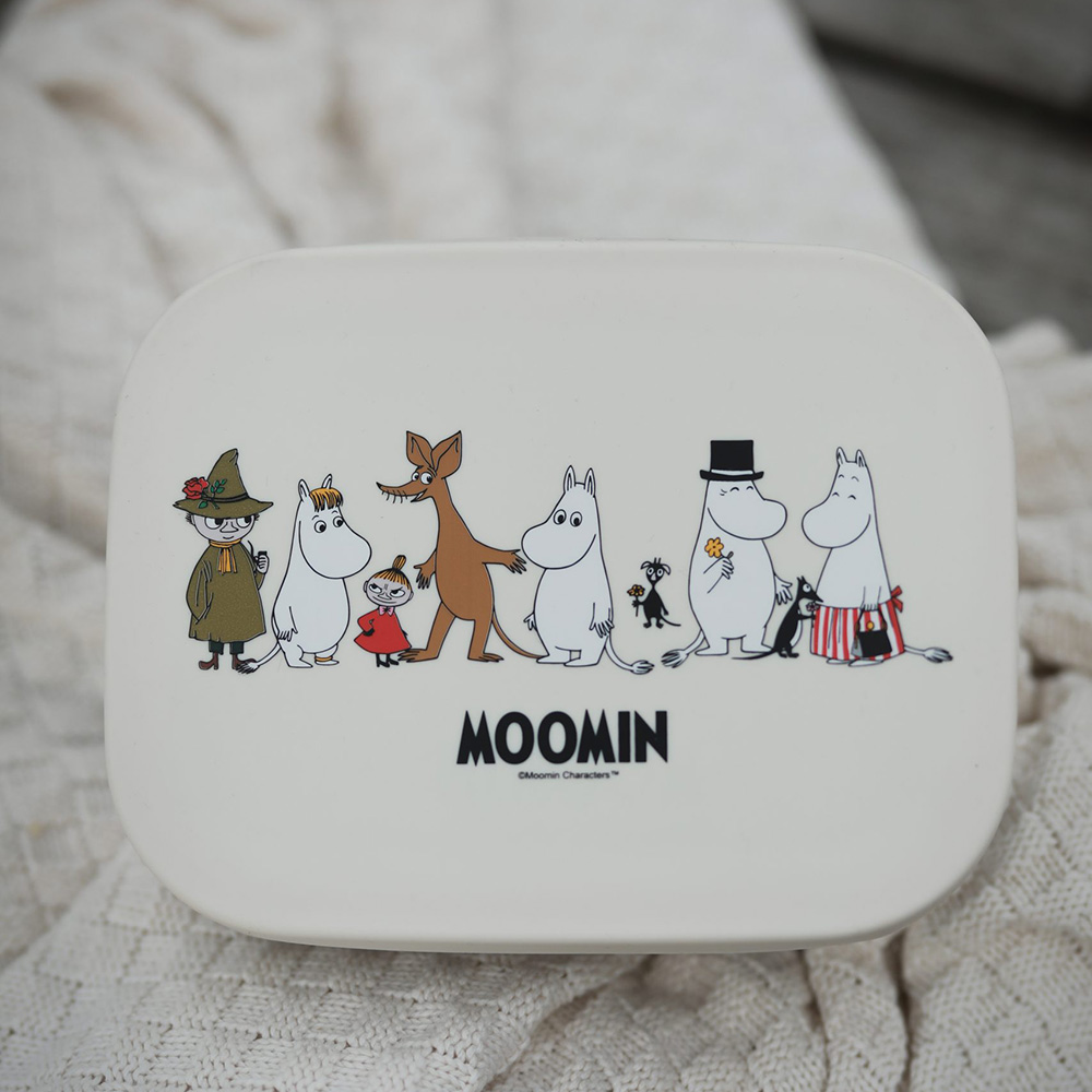 Rätt start Mumin familien, Tin lunsjboks Beige