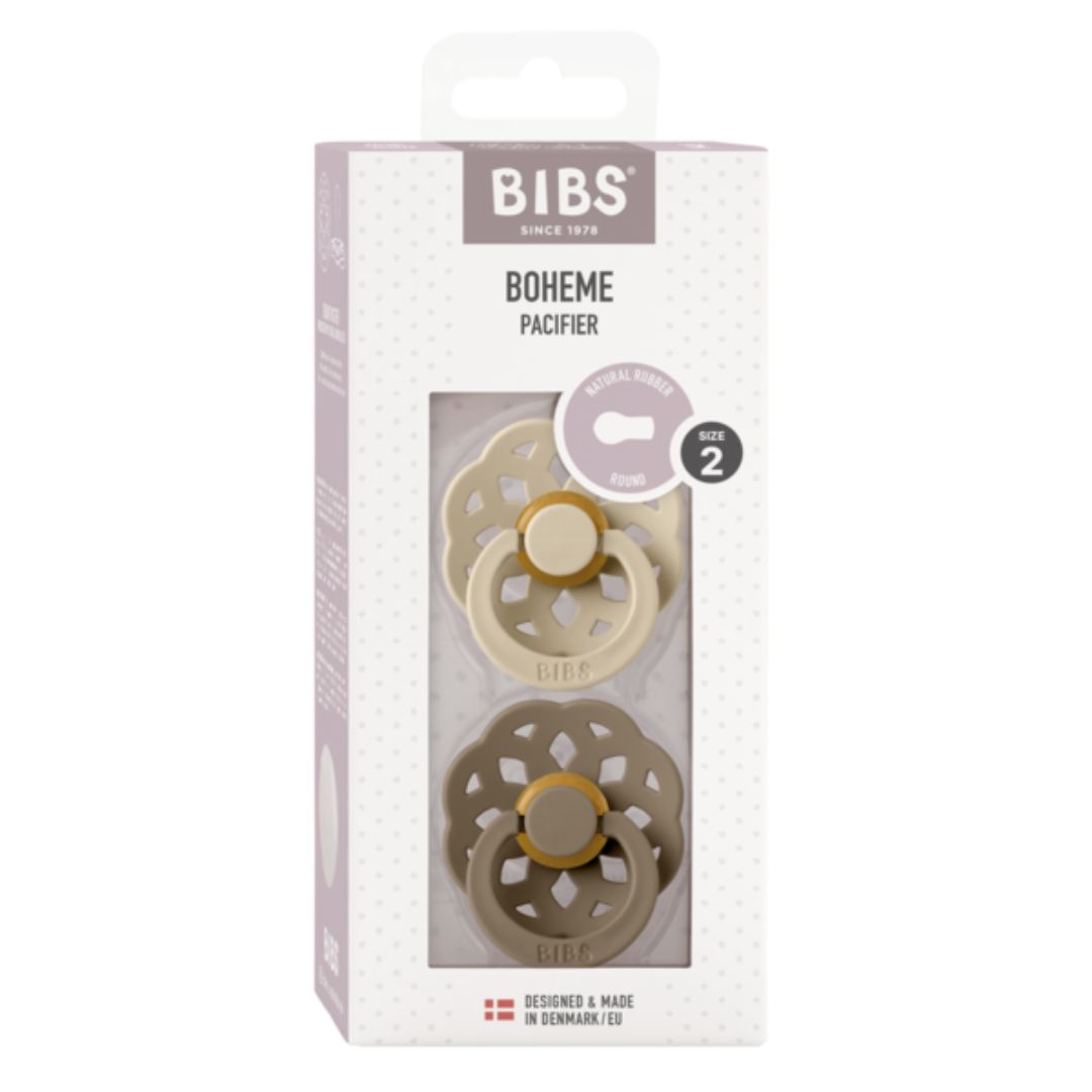 BIBS duk Boheme 2-pk 6-18m Vanilla/Dark Oak