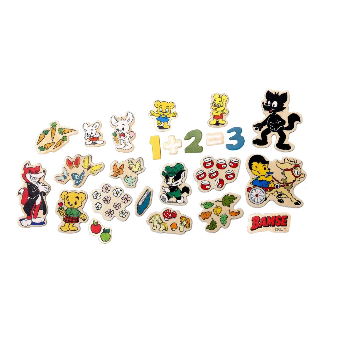 Magnetiske tall og figurer med bamser