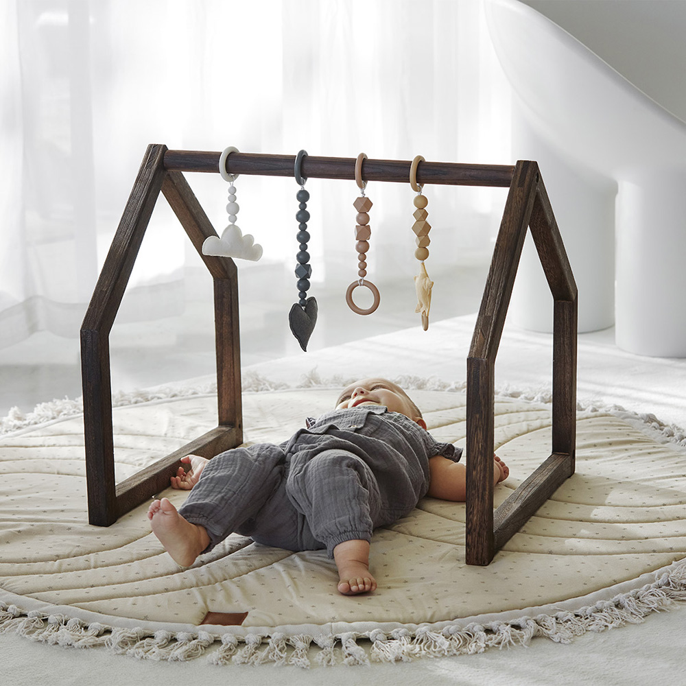 Elodie baby gym base-mørk tre