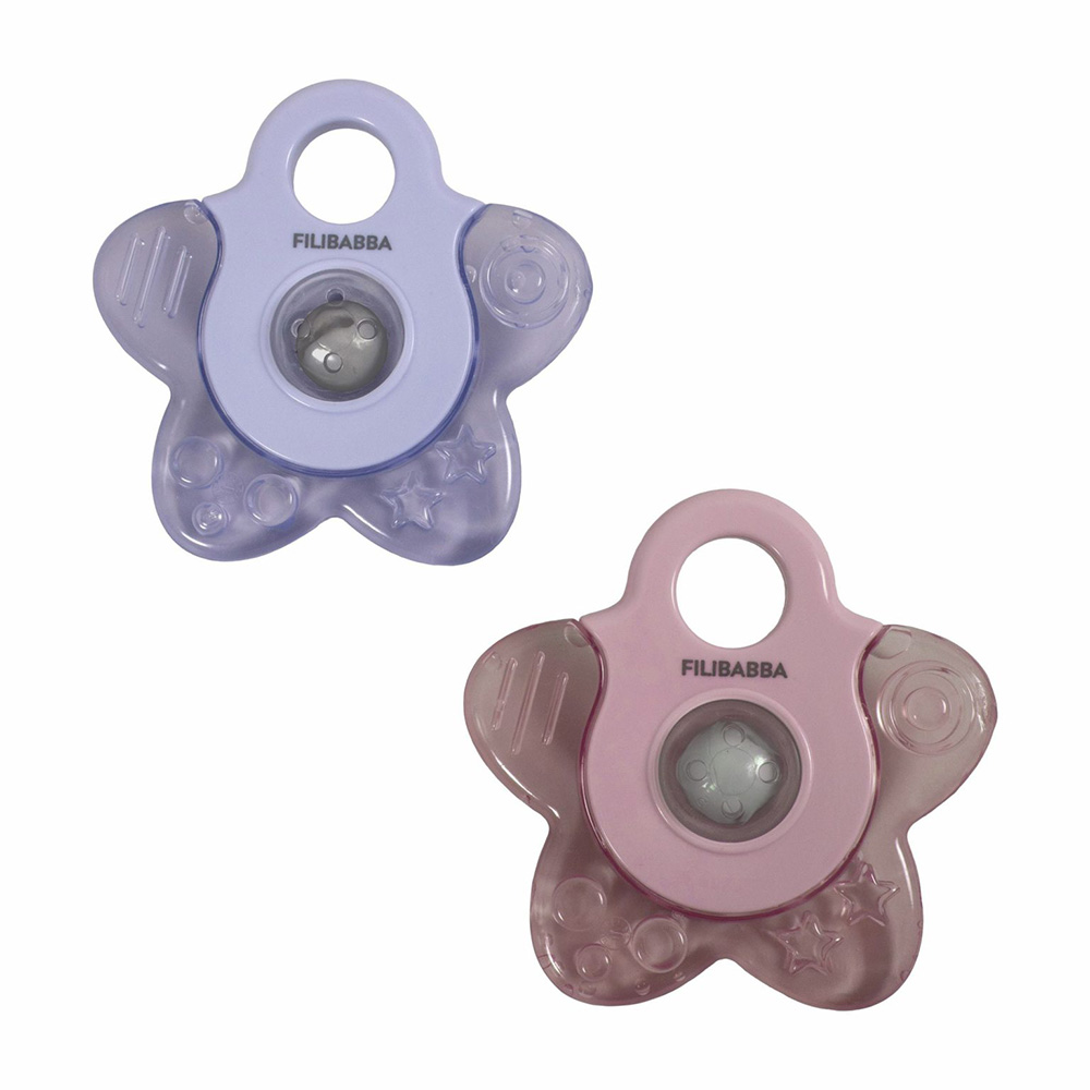 Filibabba Biting - Cooling star 2-pack-rosa blanding