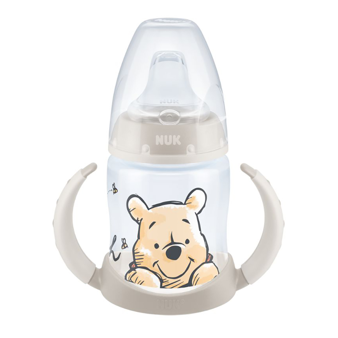 NUK Learner 150 ml Nalle Brumm, en sølfri drikkekopp