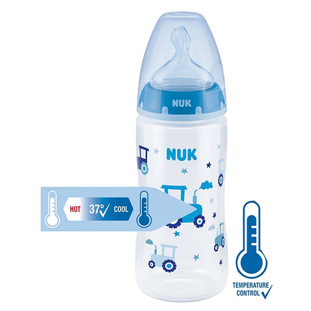NUK First Choice+ tåteflaske 300 ml Blå