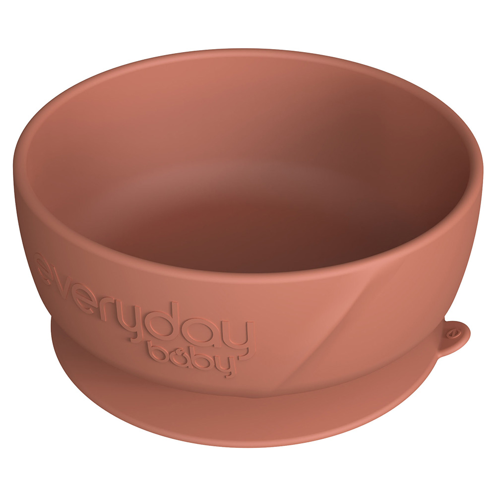 Silikonskål med sugekopp til hverdagsbruk, Nature Red
