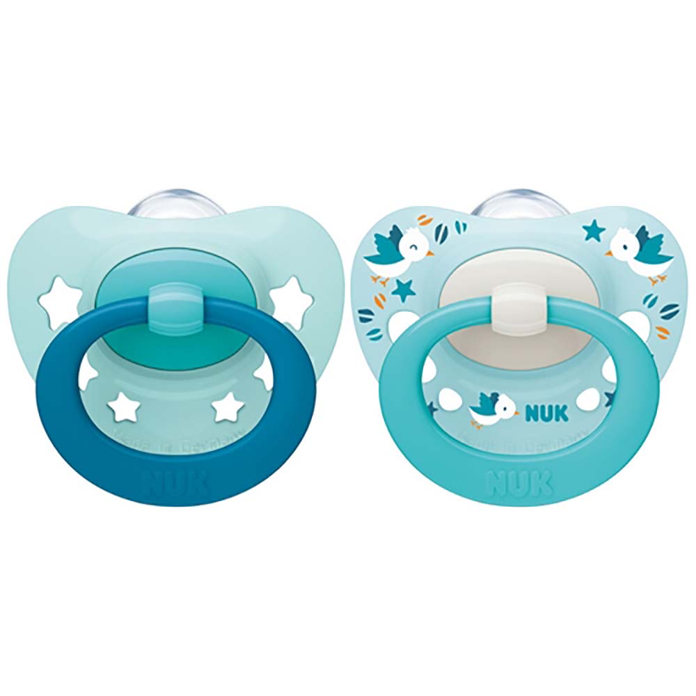 NUK smokk 0-6 m Signature Lyseblå/Mint