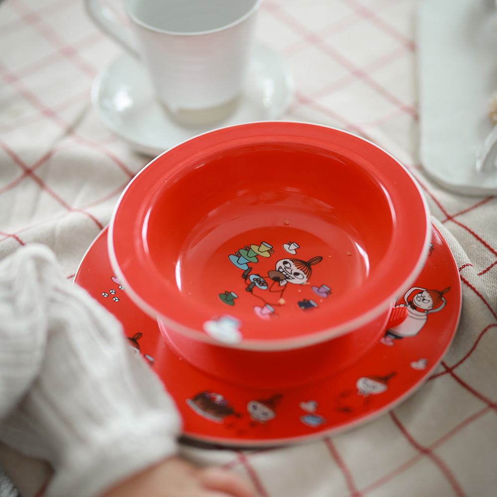 Rätt Start Moomin Lilla My, Sugekopptallerken, rød