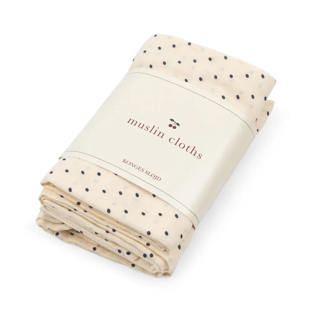 Konges Sløjd Musselinkluter 3-pakning GOTS Estate Dot
