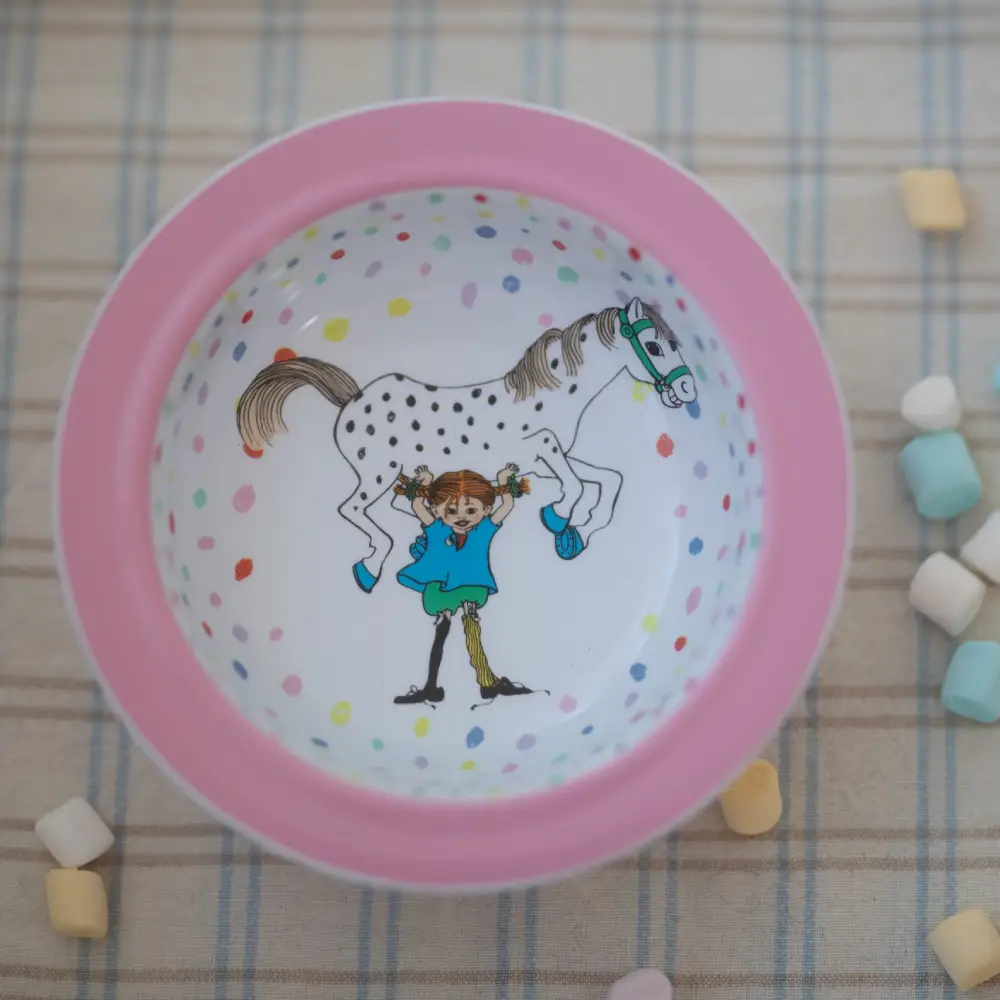 Rätt Start Pippi Bursdagstallerken, Sugekopptallerken, Rosa