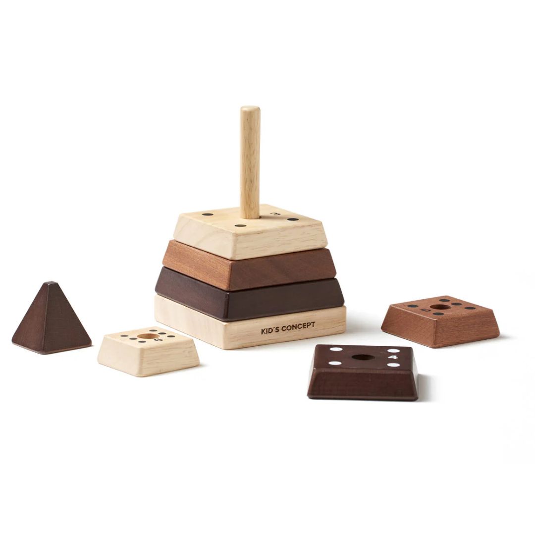 Kids Concept Plocktorn pyramide natur NEO