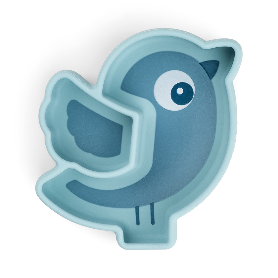 Done by Deer Stick&Stay snackstallerken Birdee Blue