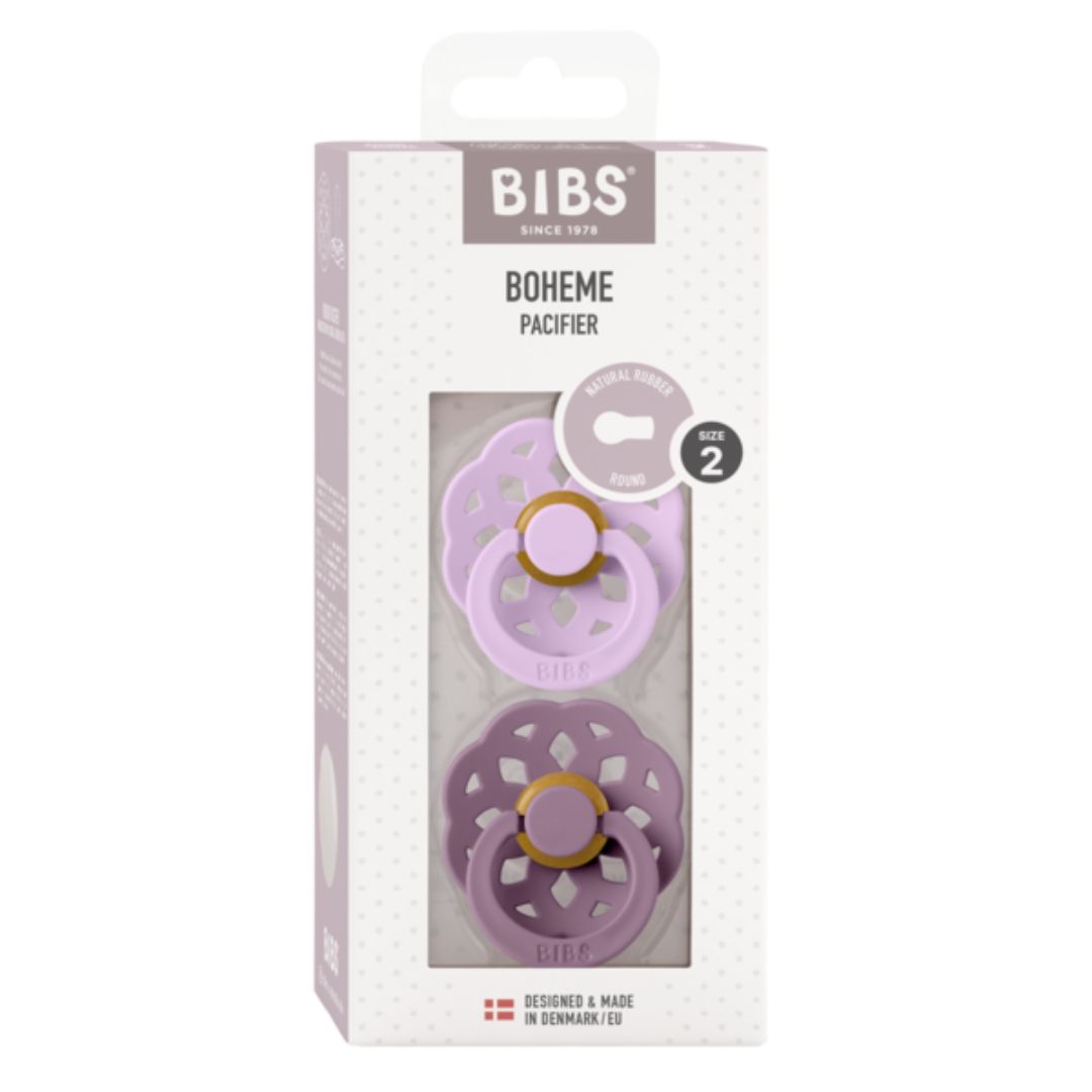 BIBS duk Boheme 2-pk 6-18m Violet Sky/Mauve