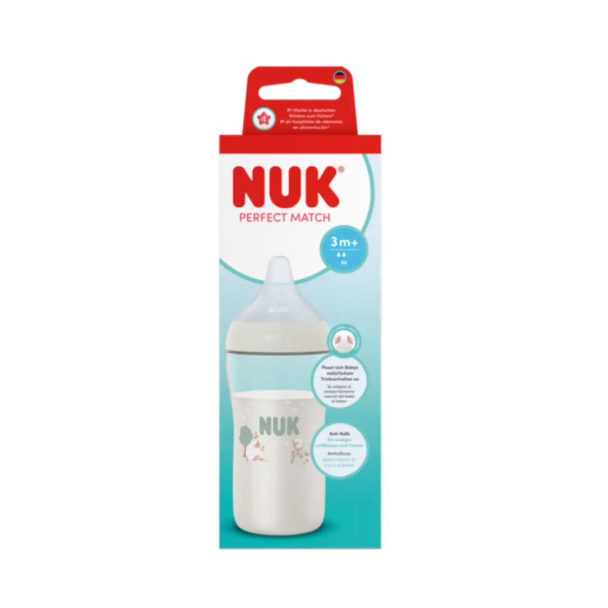  NUK Perfect Match-tåteflaske 260 ml, sau, 3 måneder+