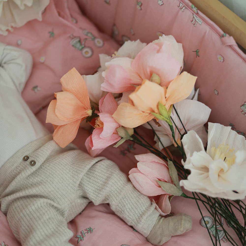 Rätt Start Beskow Flower Party-sengetrekk rosa