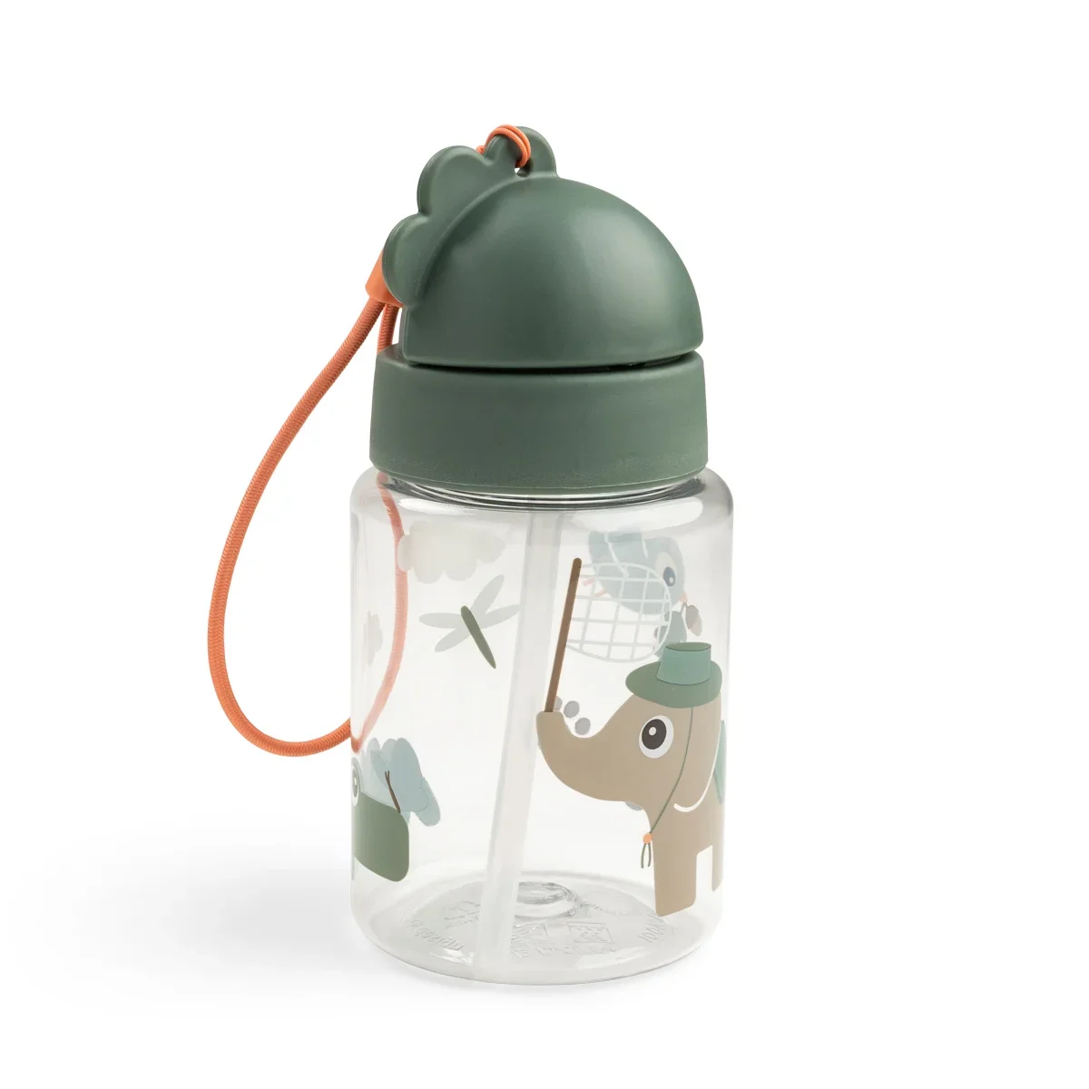 Done by Deer-drikkeflaske med sugerør Tiny Trails grønn 280 ml
