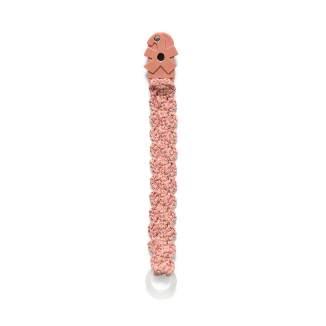 Sebra Hekle dummy kjede blomst rosa
