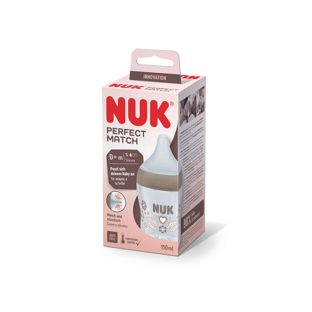  NUK Perfect Match Babyflaske 150 ml - Hjerte