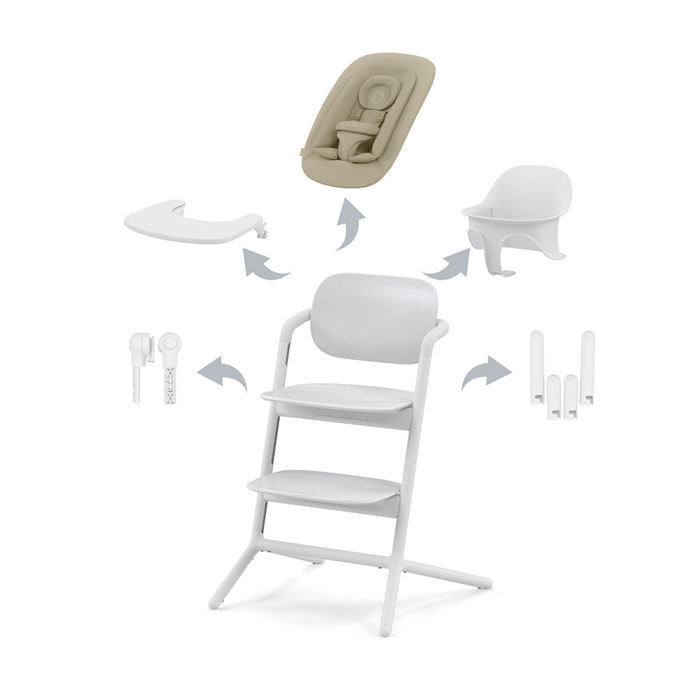 Cybex Lemo barnestol 4In1-sett helt hvit 