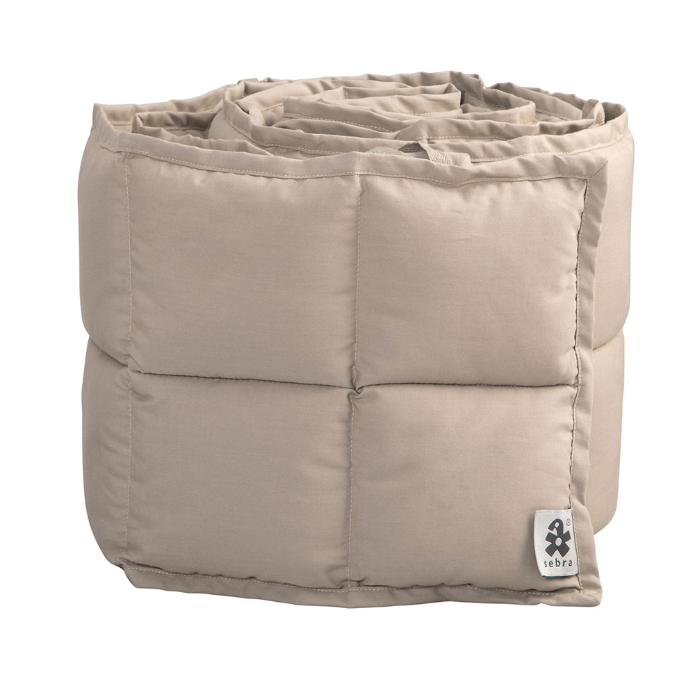 Sebra sengegrind Baby støtfanger Kapok jetty beige