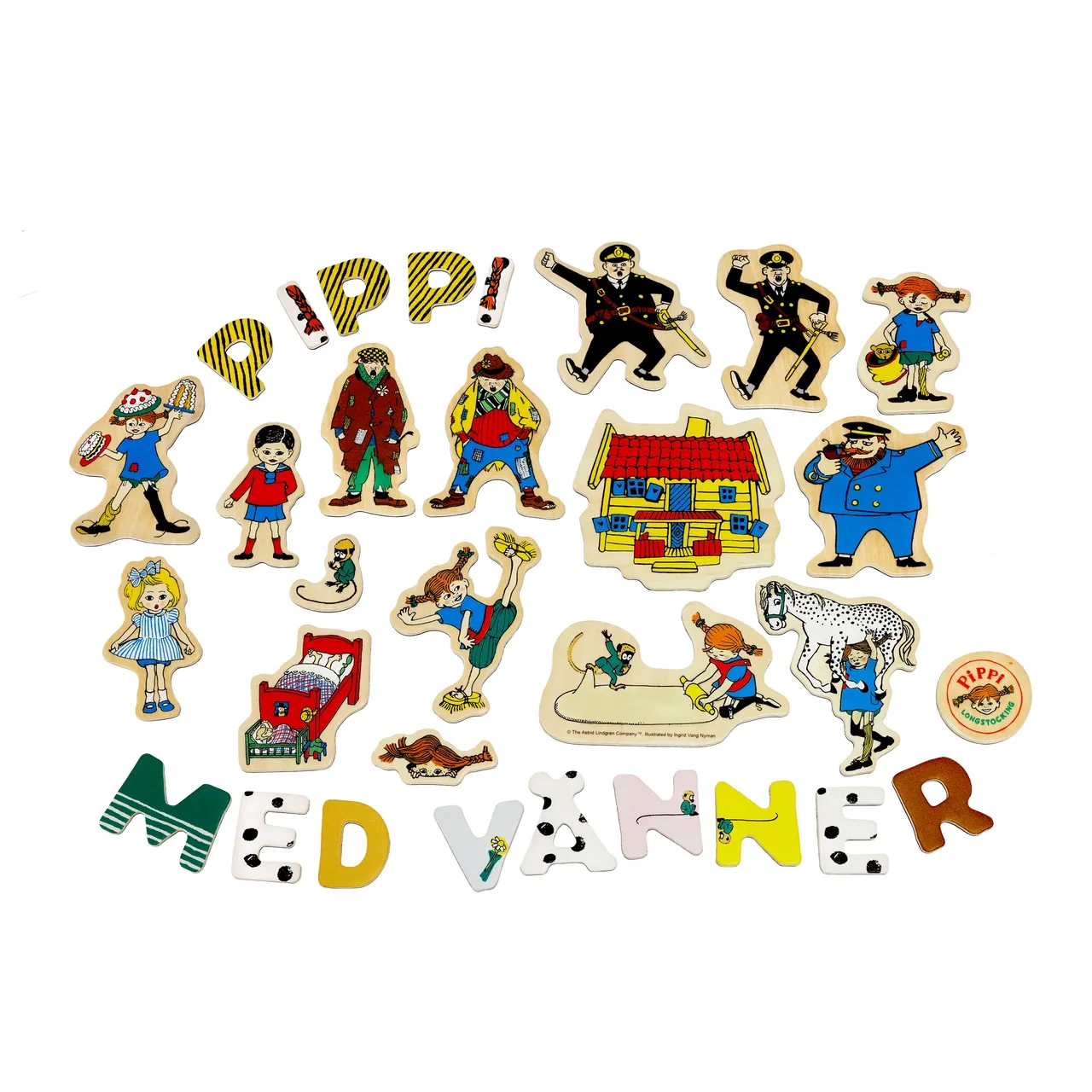 Pippi Magnetiske bokstaver + figurer