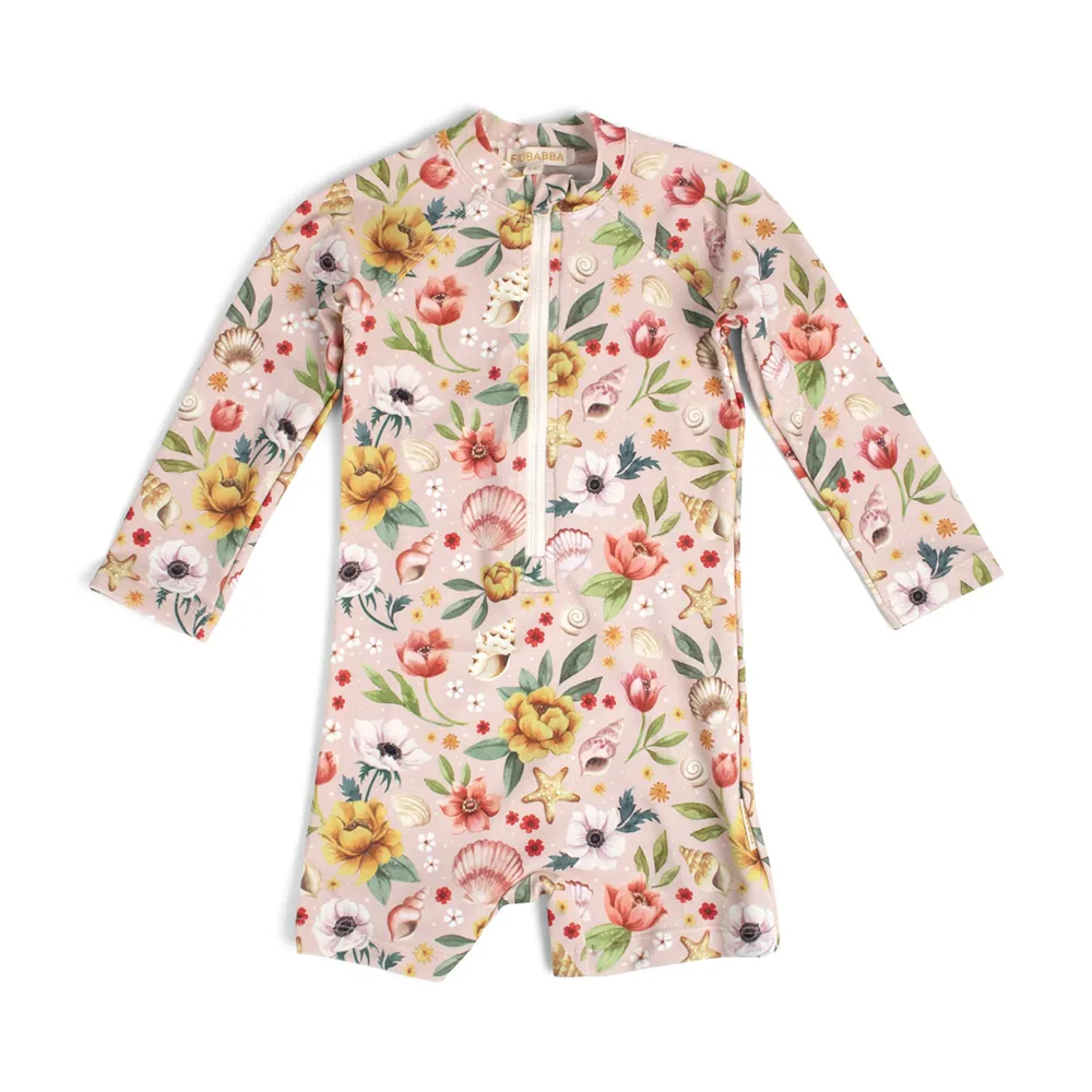 Filibabba Villads UV-dress 3-4 år - Ocean Blossom