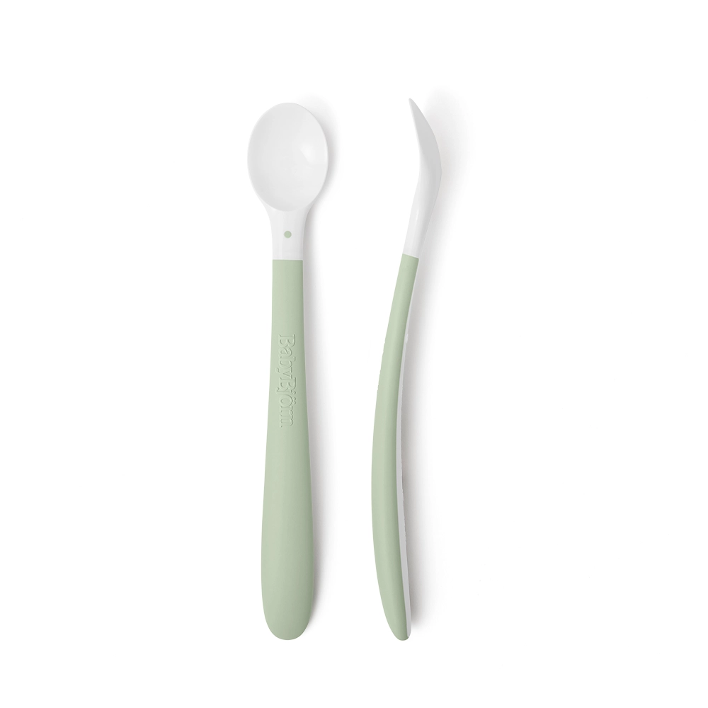 Babybjörn skjeer, 2-pakning Powder Green