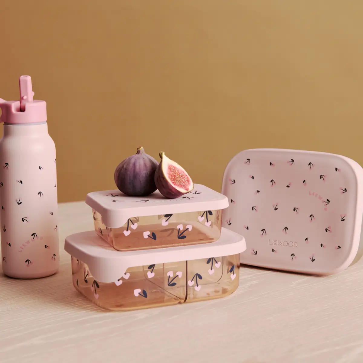 Liewood Arthur matboks med trykk – Mini Cherry Heart / Rosey