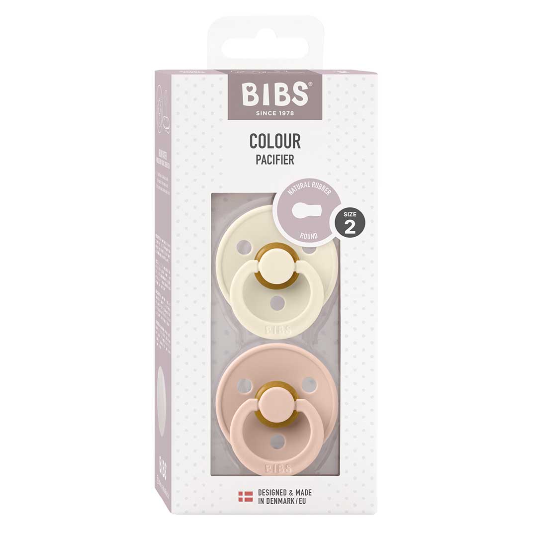 BIBS duk 2-pk 6-18m Elfenben/Blush