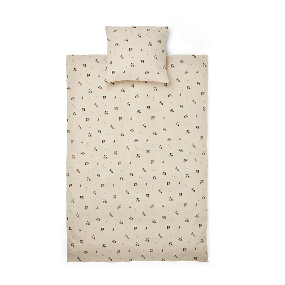 Liewood Carmen Baby Printed Bedding 70x100 cm  Peach / Sea shell