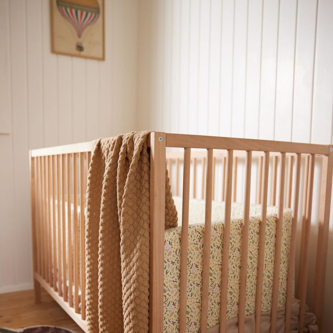 Filibabba Strikket babyteppe GOTS - Rose
