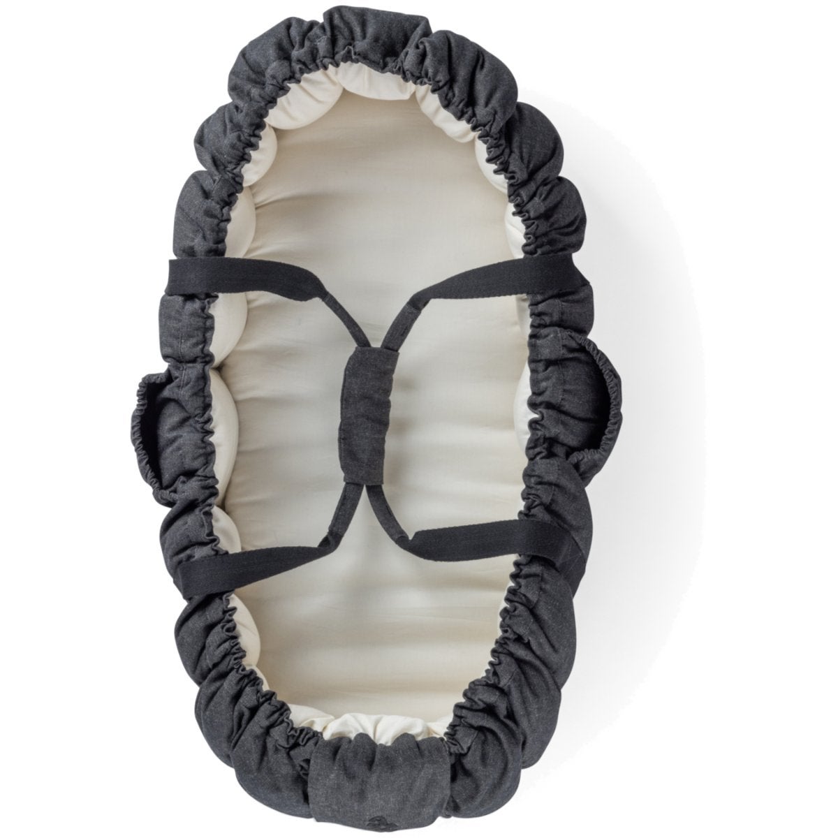 Sebra Babynest 3-i-1 med kalesje dark grey melange