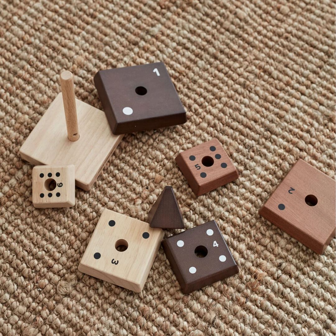Kids Concept Plocktorn pyramide natur NEO