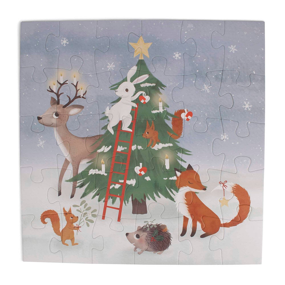 Filibabba 30-delers puslespill (45x45 cm) Fantastiske Vinterskogvenner